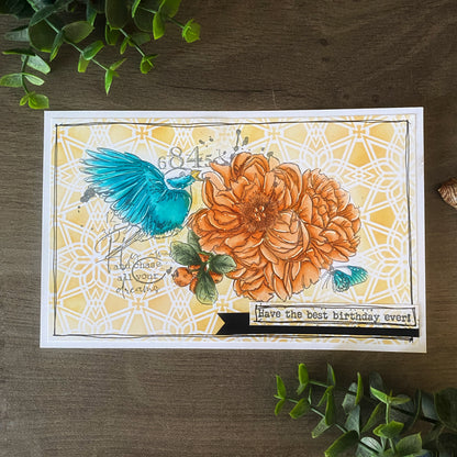 TP-709 - A5 Clear Stamp Set - Lighted Florals