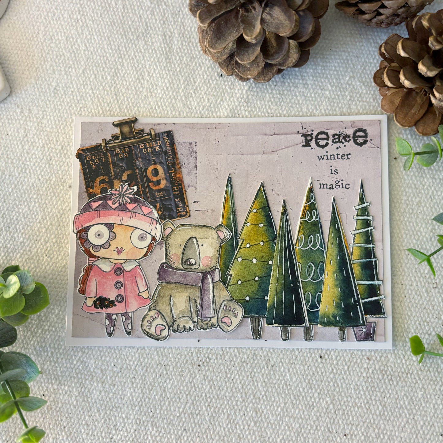 #949 - A6 Stamp Set - Peace Trees