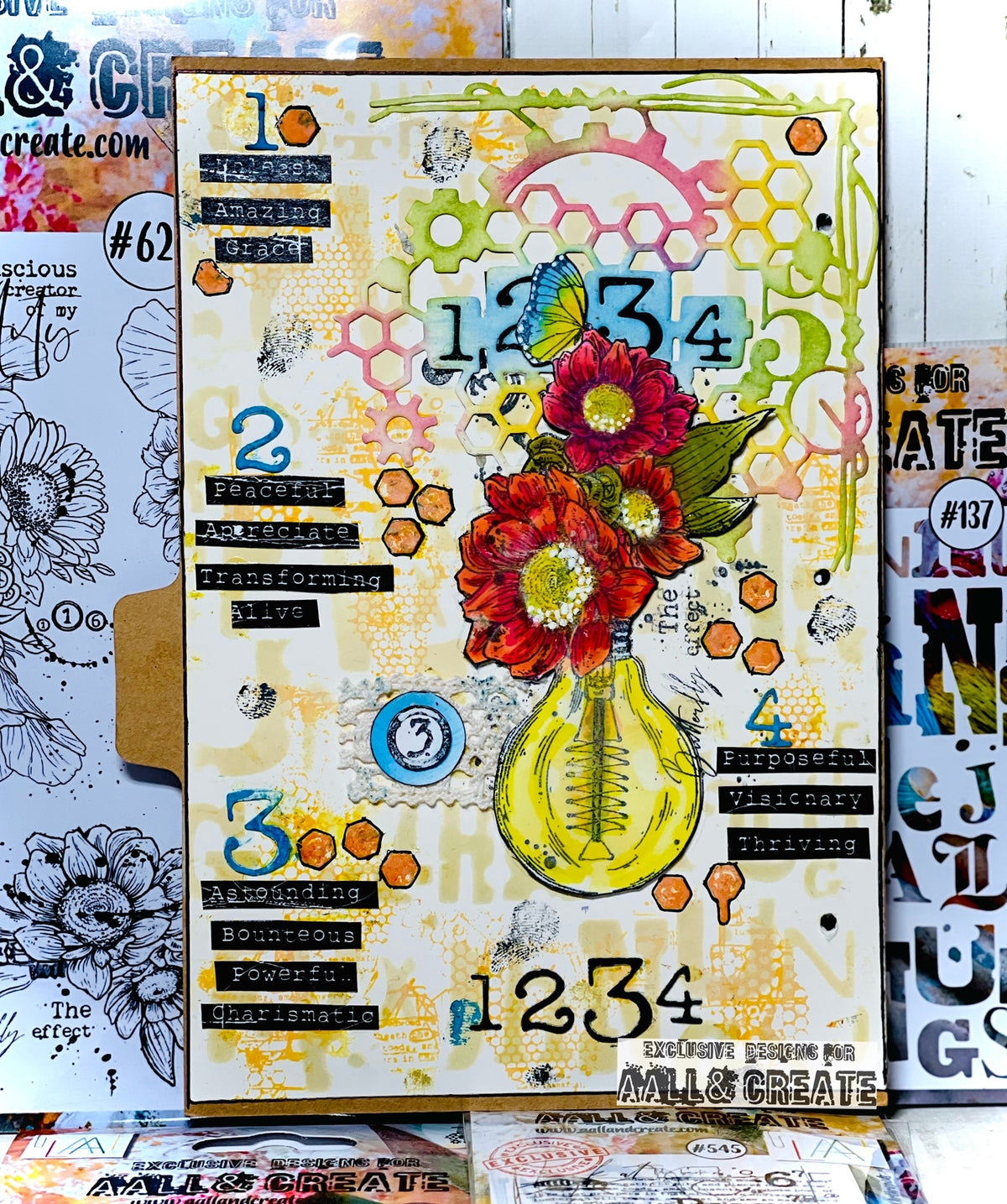 TP-622 - A5 Clear Stamp Set - Petal Power