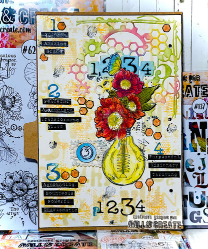 TP-622 - A5 Clear Stamp Set - Petal Power