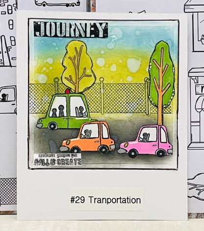 #576 - A6 Clear Stamp Set - City Living