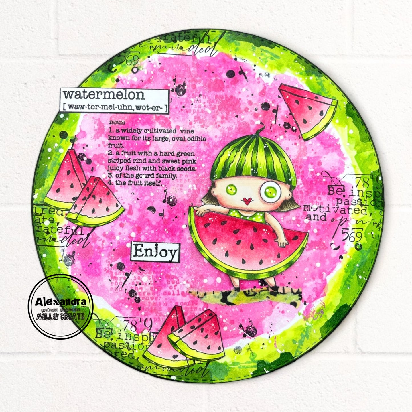 #1030 - A7 Stamp Set - Watermelon