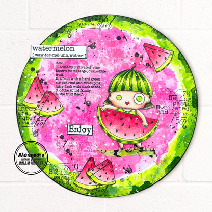 #1030 - A7 Stamp Set - Watermelon