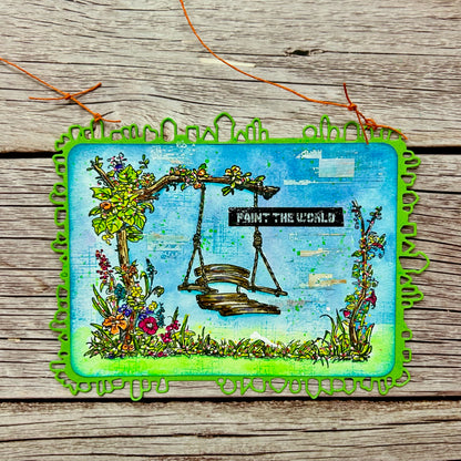 #1197 - A6 Stamp Set - Swing Garden