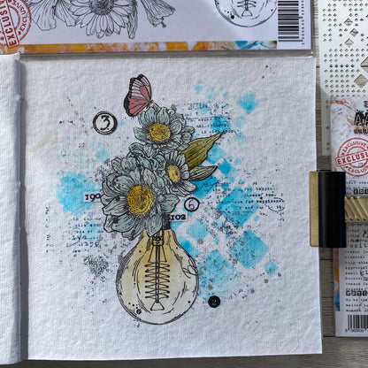 TP-622 - A5 Clear Stamp Set - Petal Power