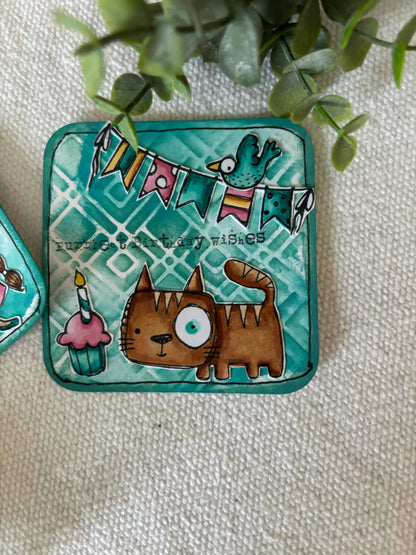 TP-966 - A7 Stamp Set - Purrfect Birthday
