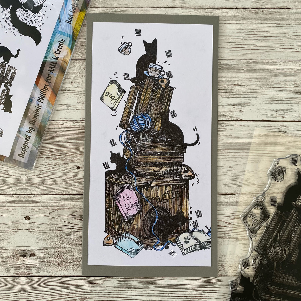 TP-793 - A5 Clear Stamp Set - Bad Cats Club