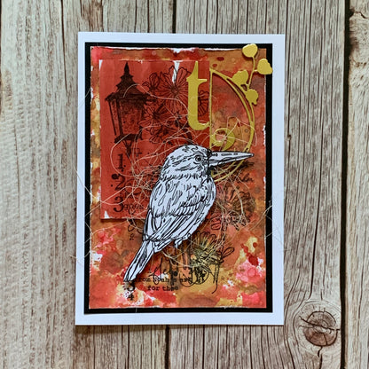 TP-710 - A5 Clear Stamp Set - Perched Among Petals
