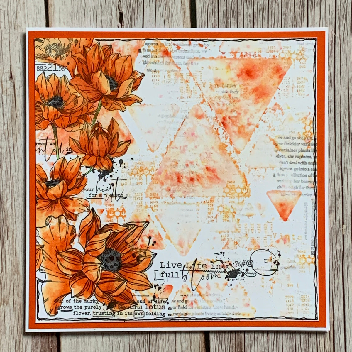 TP-441 - A5 Clear Stamp Set - Lotus Clusters