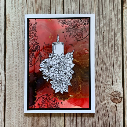 TP-709 - A5 Clear Stamp Set - Lighted Florals
