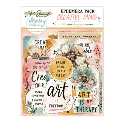 Mintay Art Journal Ephemera Pack Creative Mind (68pcs)