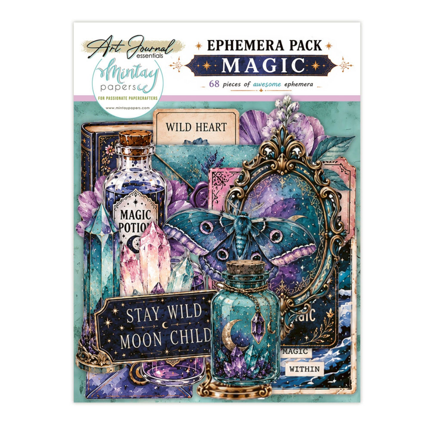 Mintay Art Journal Ephemera Pack Magic (68pcs)