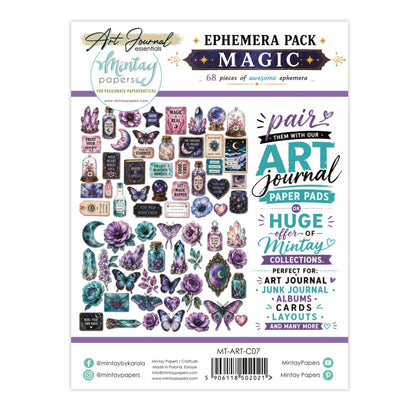 Mintay Art Journal Ephemera Pack Magic (68pcs)