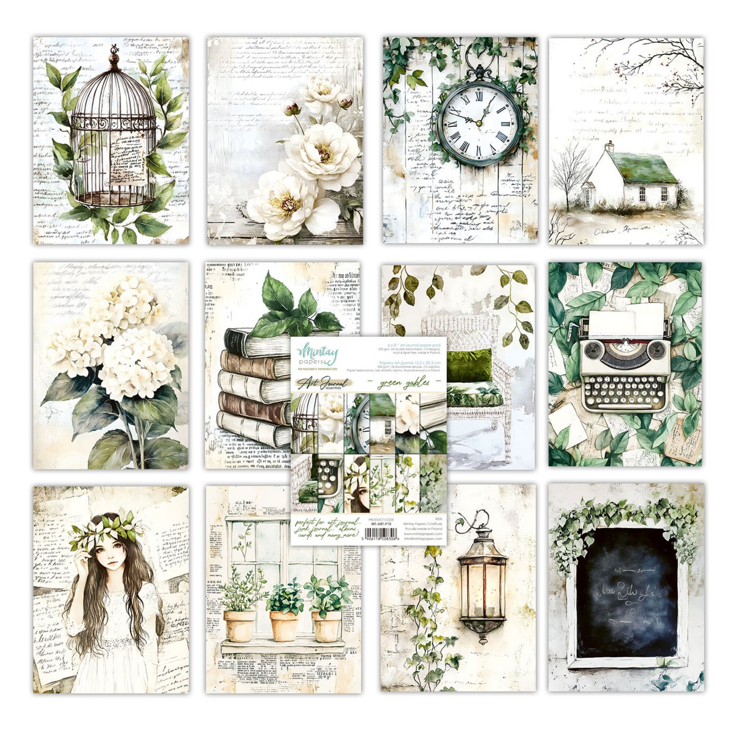 Mintay Art Journal Paper Pad 6x8 Inch Green Gables