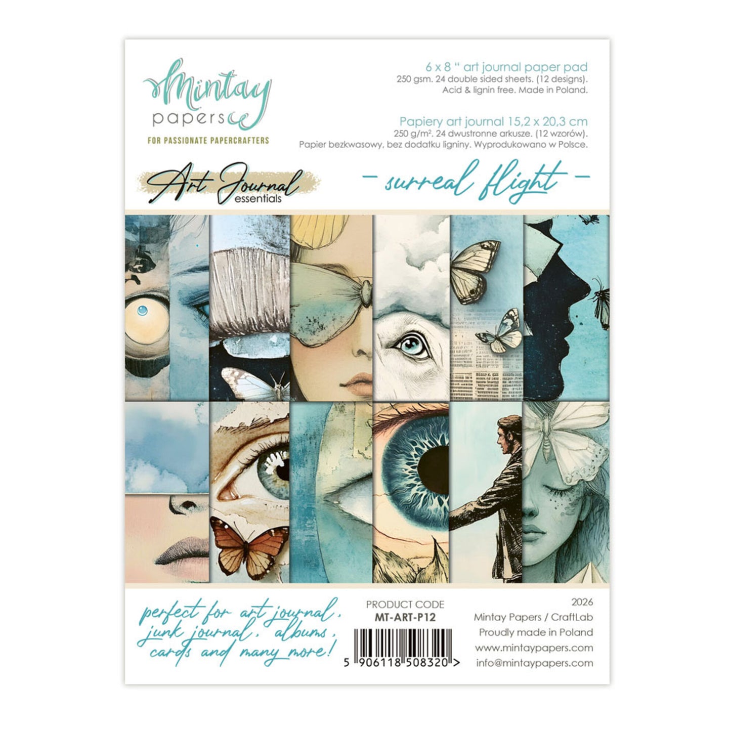Mintay Art Journal Paper Pad 6x8 Inch Surreal Flight