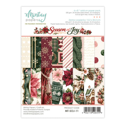 Mintay Season of Joy 6x8 Inch Add-On Paper Pack