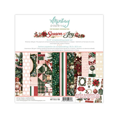 Mintay Season of Joy 8x8 Inch Scrapbooking Paper Set