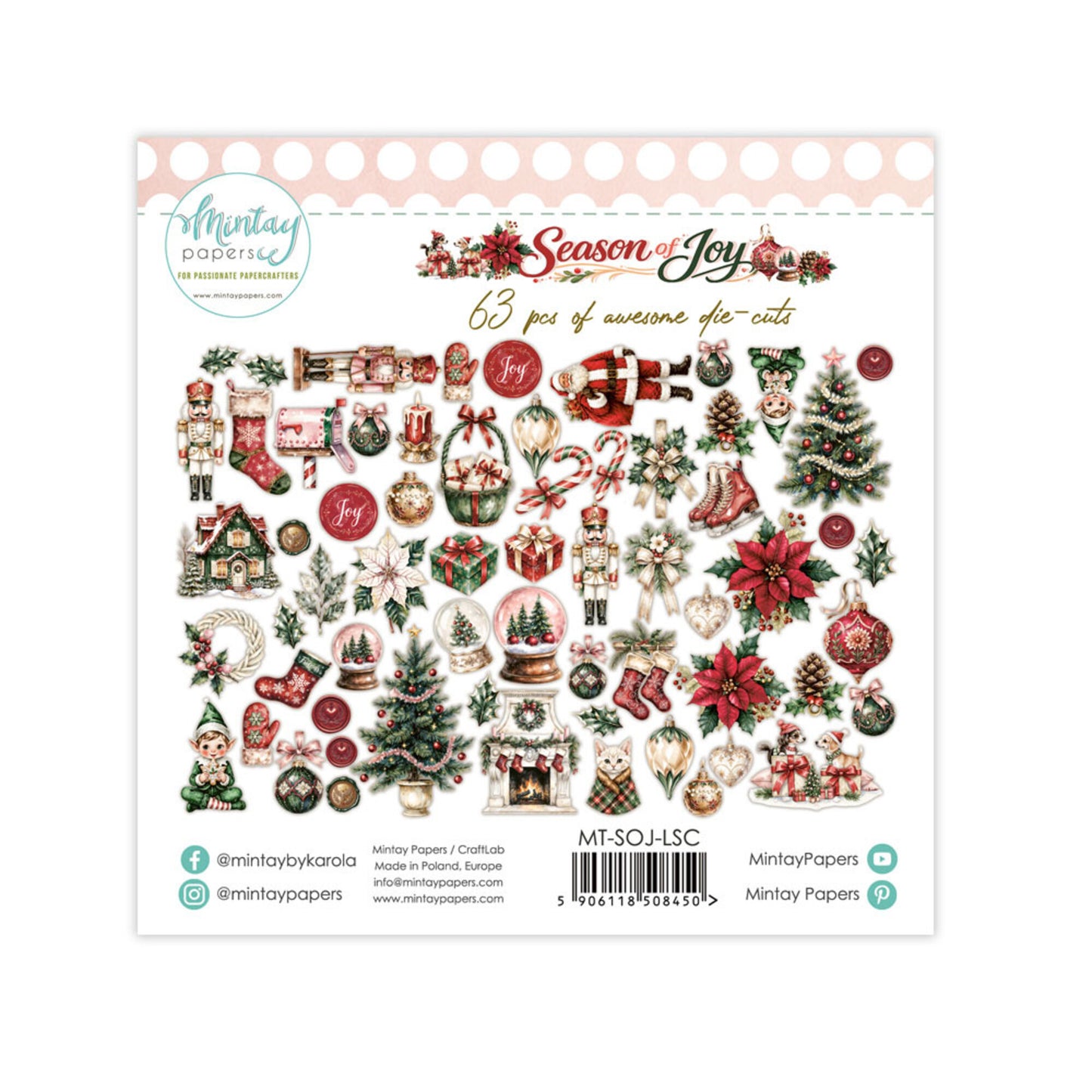 Mintay Season of Joy Paper Die-Cuts (63pcs)