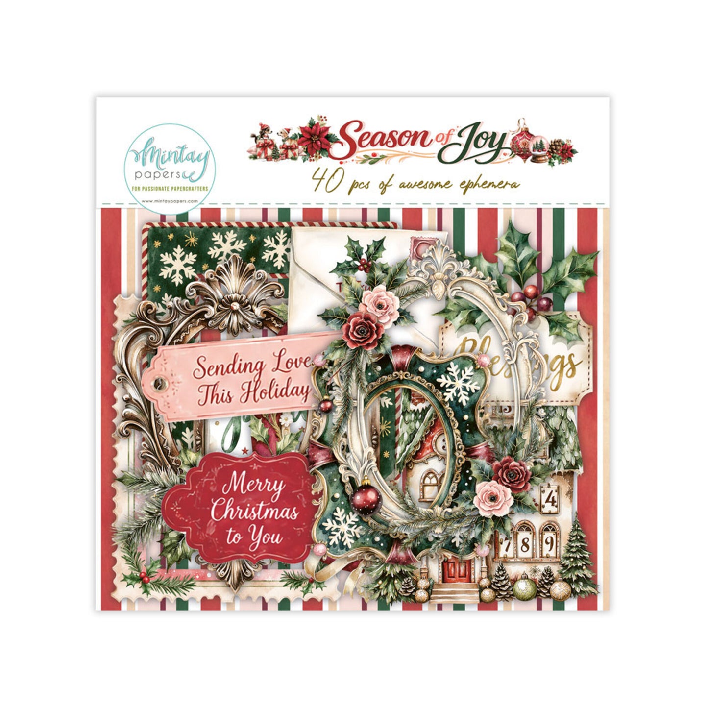 Mintay Season of Joy Paper Ephemera (40pcs)