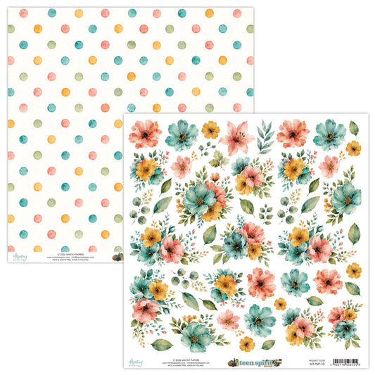 Mintay Teen Spirit 12x12 Inch Fussy Cut Floral Paper