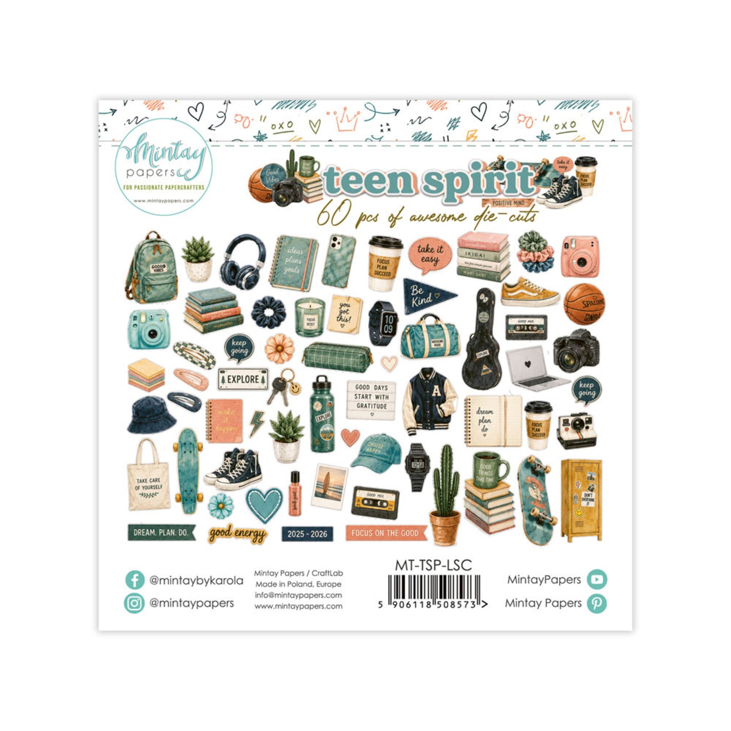 Mintay Teen Spirit Paper Die-Cuts (60pcs)