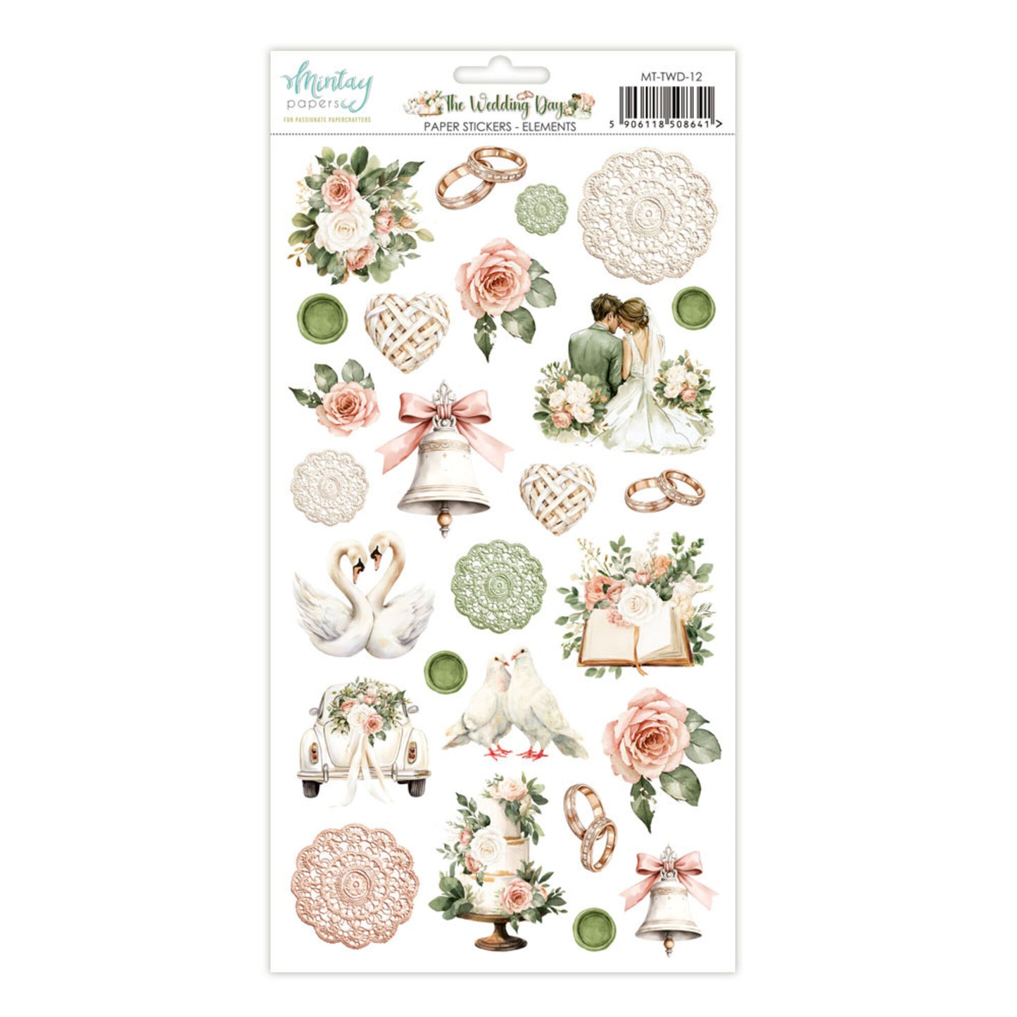 Mintay The Wedding Day 6x12 Inch Paper Stickers Elements