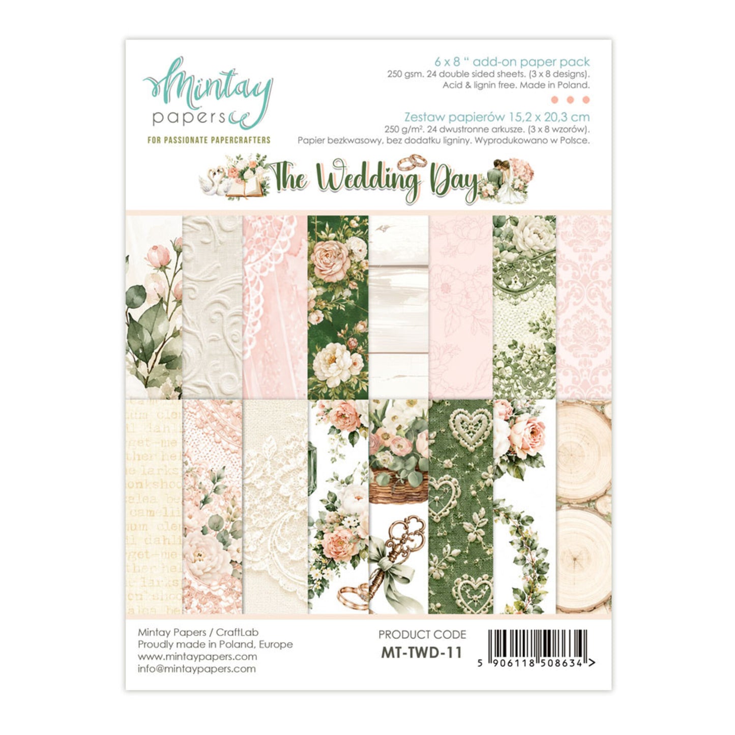 Mintay The Wedding Day 6x8 Inch Add-On Paper Pack