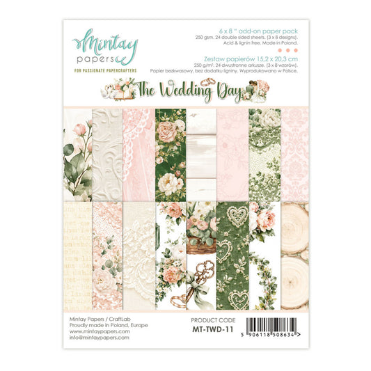 Mintay The Wedding Day 6x8 Inch Add-On Paper Pack