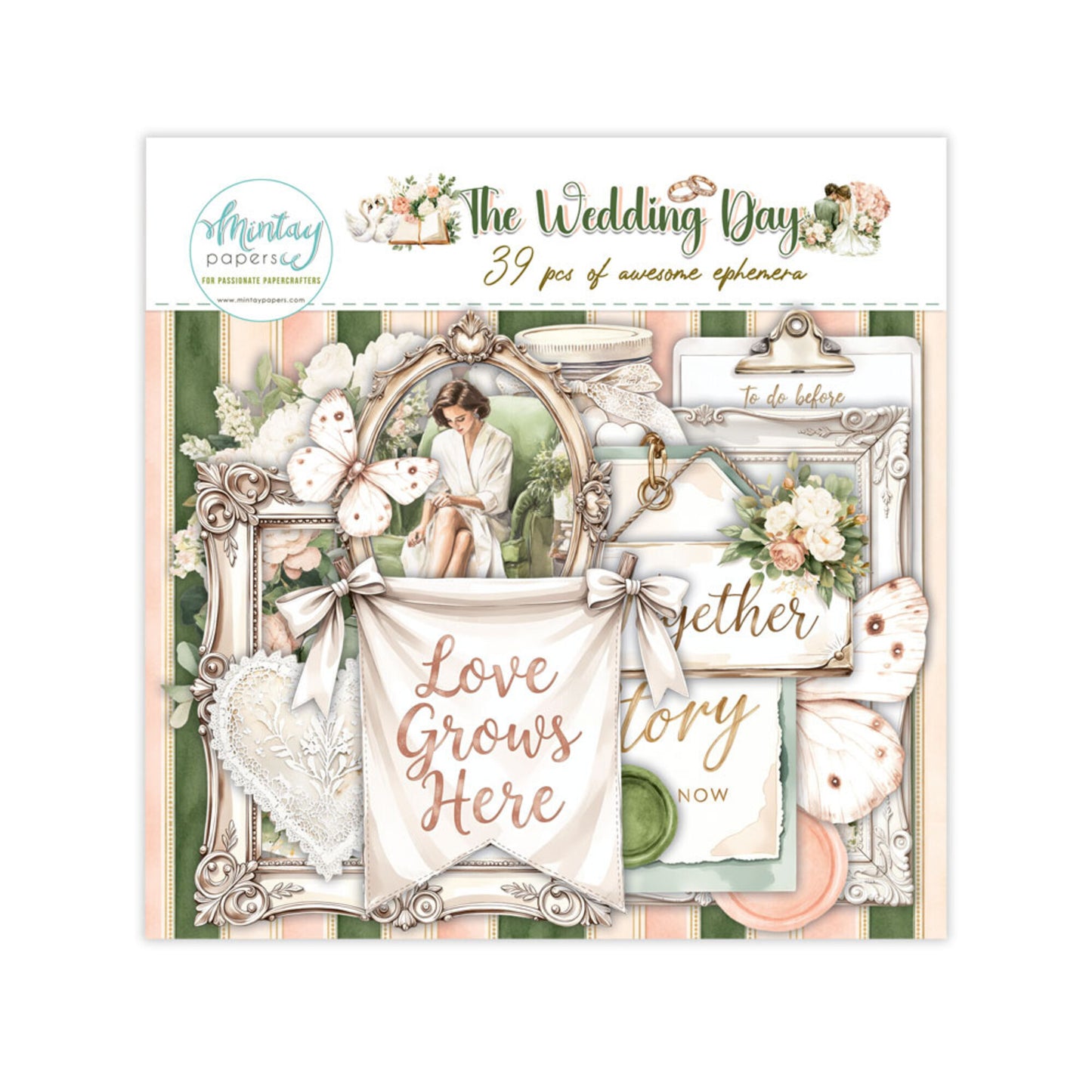 Mintay The Wedding Day Paper Ephemera (39pcs)