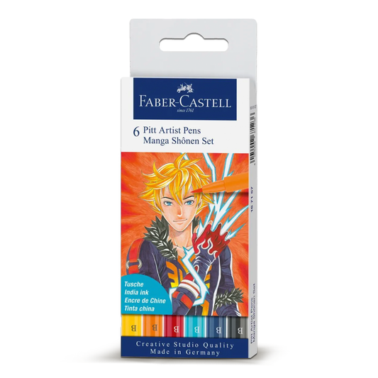 Faber Castell Pitt Artist Pens Manga Shônen Set (6pcs)