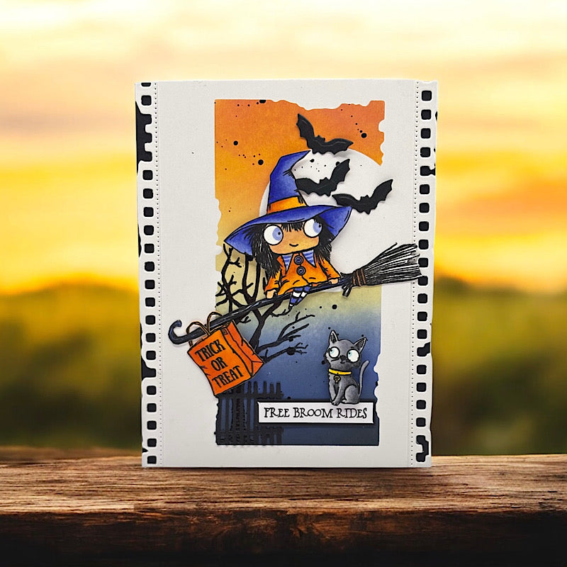 #TP-1298 - A7 Stamp Set - Free Broom Rides