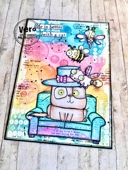 #1039 - A7 Stamp - Buzzie Bugs