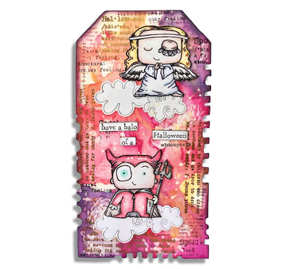 #1201 - A7 Stamp Set - Angel and Devil