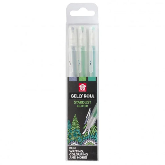 Sakura Gelly Roll Gel Pen Stardust Glitter Forest 3Pieces