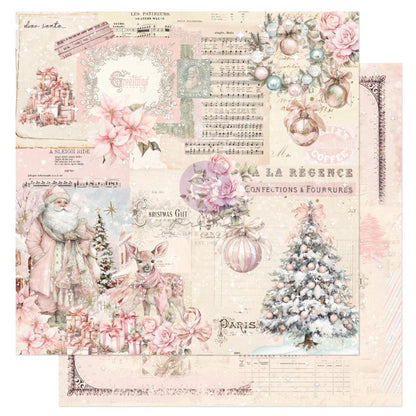 Prima Marketing Christmas Blush 12x12 Inch Paper Pad by Frank Garcia