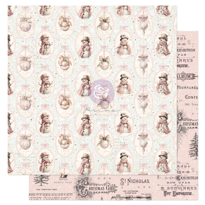 Prima Marketing Christmas Blush 12x12 Inch Paper Pad by Frank Garcia