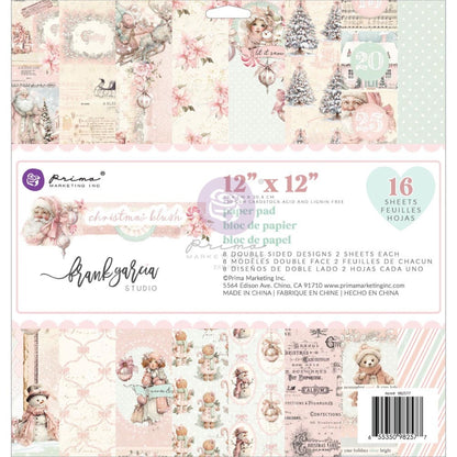 Prima Marketing Christmas Blush 12x12 Inch Paper Pad by Frank Garcia