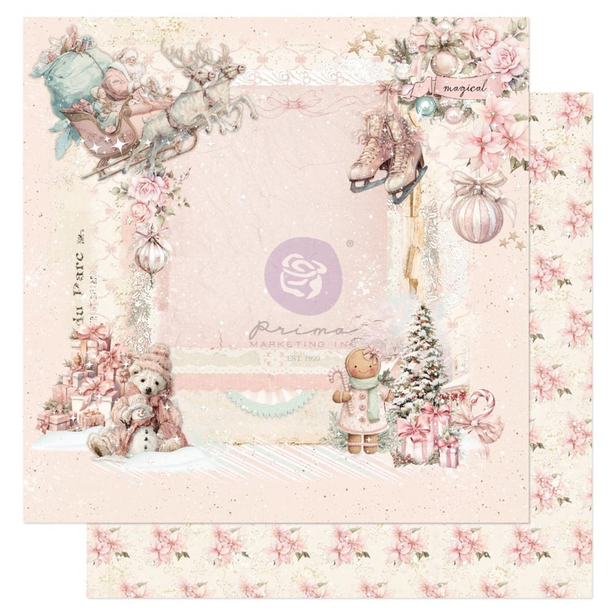 Prima Marketing Christmas Blush 6x6 Inch Paper Pad by Frank Garcia