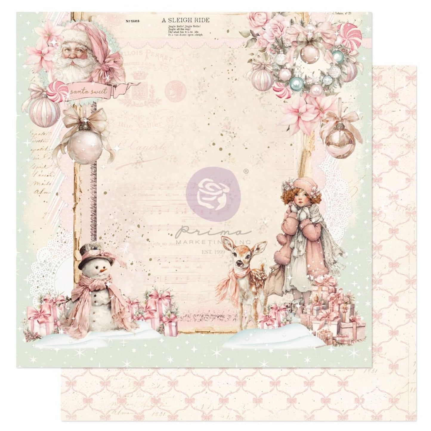 Prima Marketing Christmas Blush 6x6 Inch Paper Pad by Frank Garcia