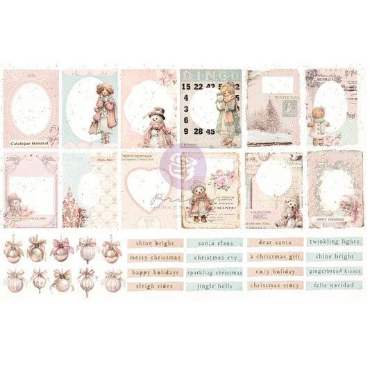 Prima Marketing Christmas Blush Ephemera Frosty Frames (76pcs) by Frank Garcia