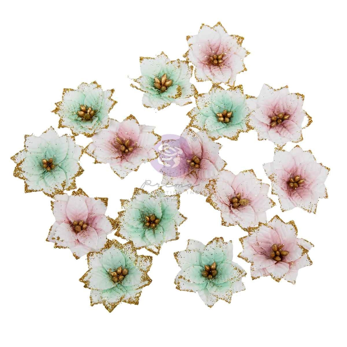 Prima Marketing Christmas Blush Flowers Snowy Morning (15pcs) by Frank Garcia