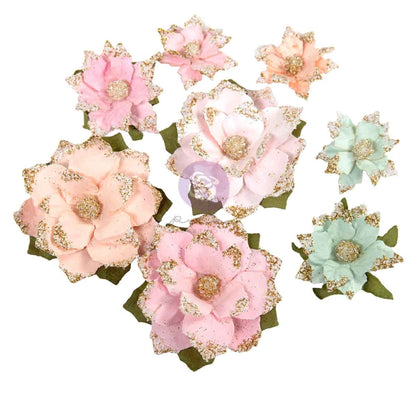 Prima Marketing Christmas Blush Flowers Warm & Cozy (8pcs) by Frank Garcia