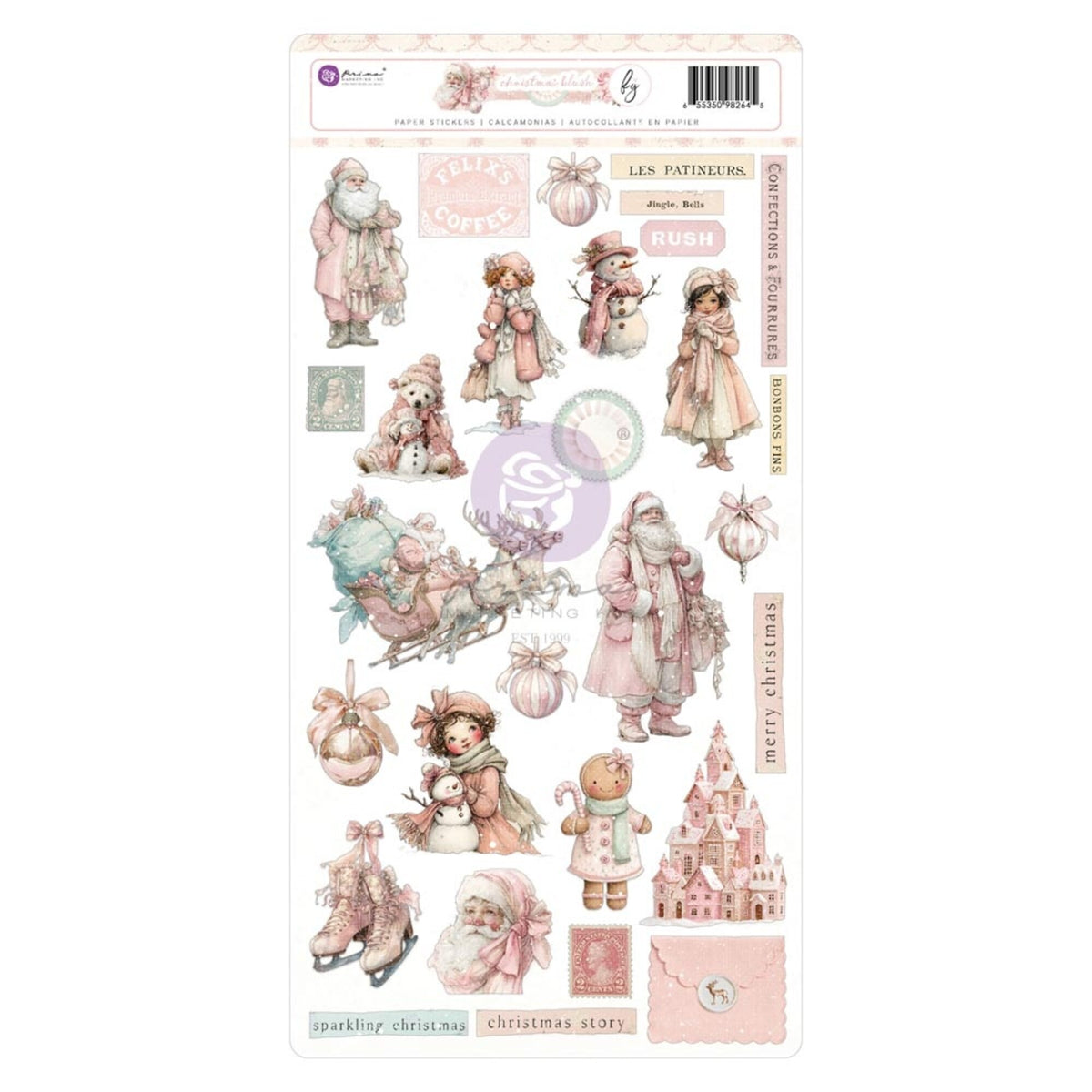 Prima Marketing Christmas Blush Stickers by Frank Garcia