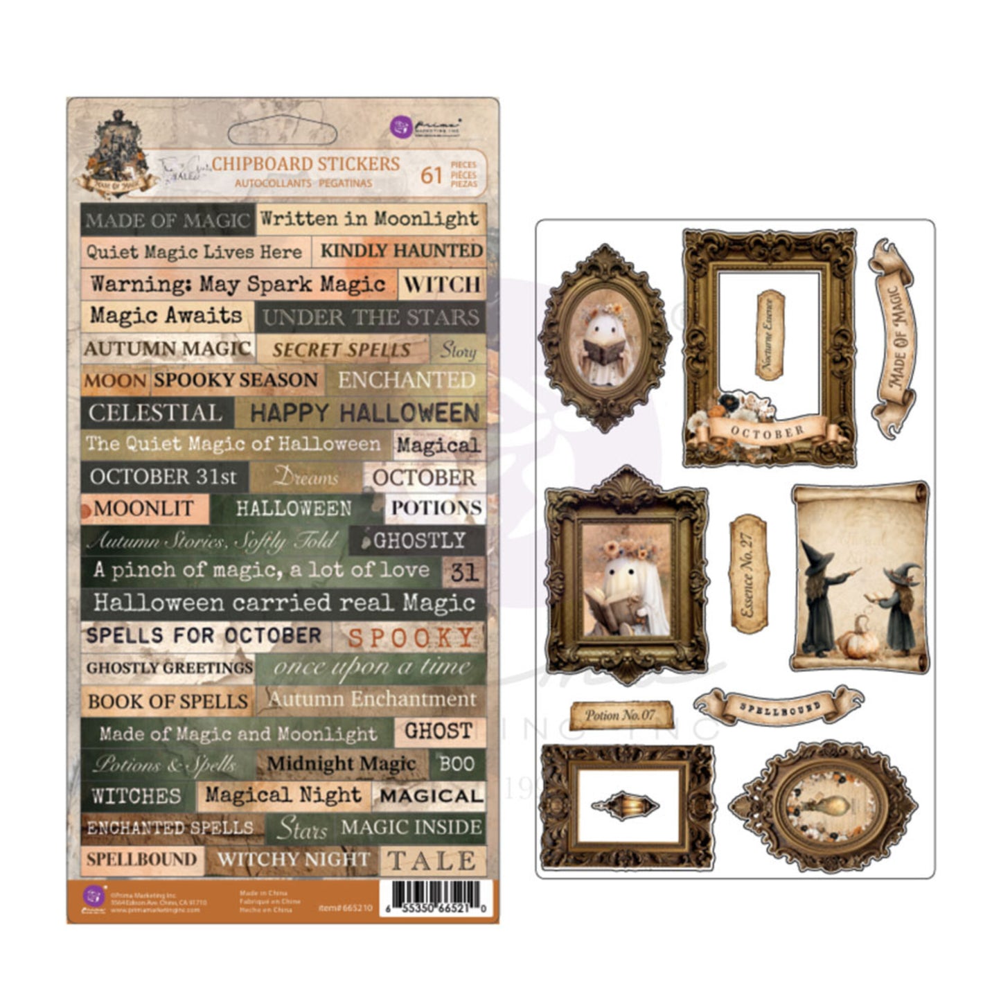 Prima Marketing Made of Magic Chipboard Stickers by The 3 Girls Tale