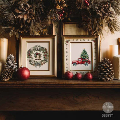 Re-Design with Prima Home For The Holidays 8,5x11 Inch Middy Plus Transfers (4pcs)
