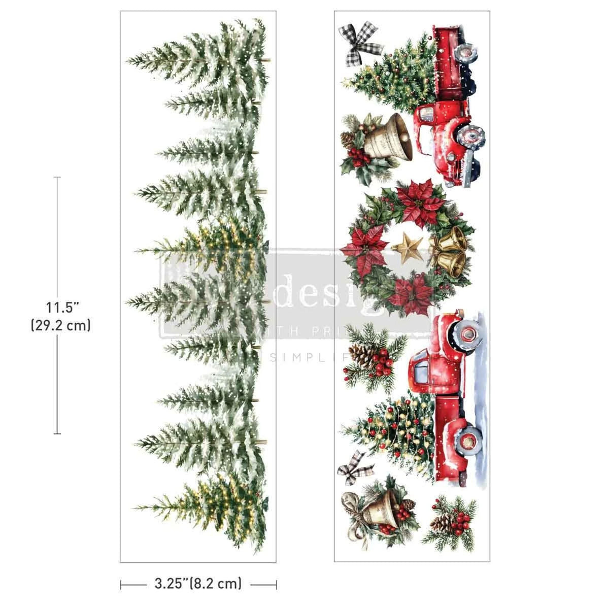 Re-Design with Prima Hometown Holiday 3,25x11,5 Inch Luxe Transfers (2pcs)
