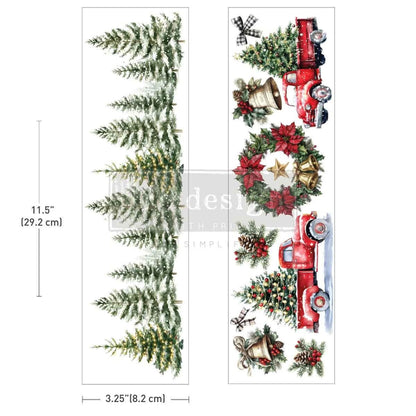 Re-Design with Prima Hometown Holiday 3,25x11,5 Inch Luxe Transfers (2pcs)