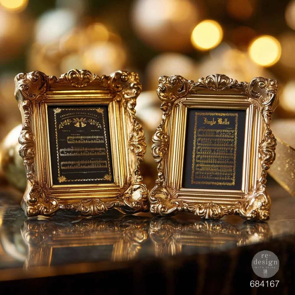 Re-Design with Prima Kacha Yuletide Symphony 8,5x11 Inch Middy Foil Transfers (2pcs)