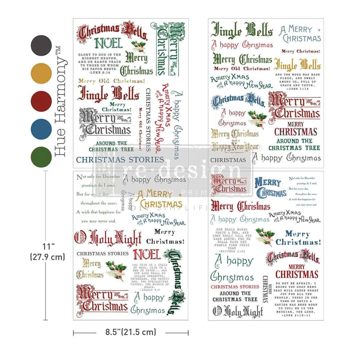 Re-Design with Prima Noel In Script 8,5x11 Inch Middy Plus Transfers (4pcs)