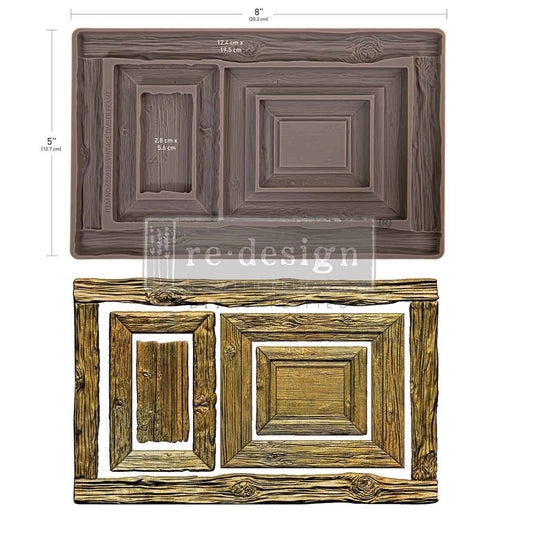 Re-Design with Prima Vintage Timber Christmas 5x8 Inch Decor Moulds